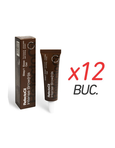 Vopsea gel sprancene si gene - Intense Brows - maro ciocolatiu - 15 ml - 12 buc - Refectocil