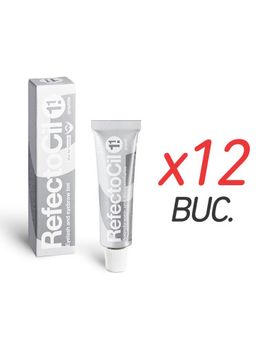 Vopsea sprancene si gene - gri grafit - 1.1 - 12 buc - Refectocil