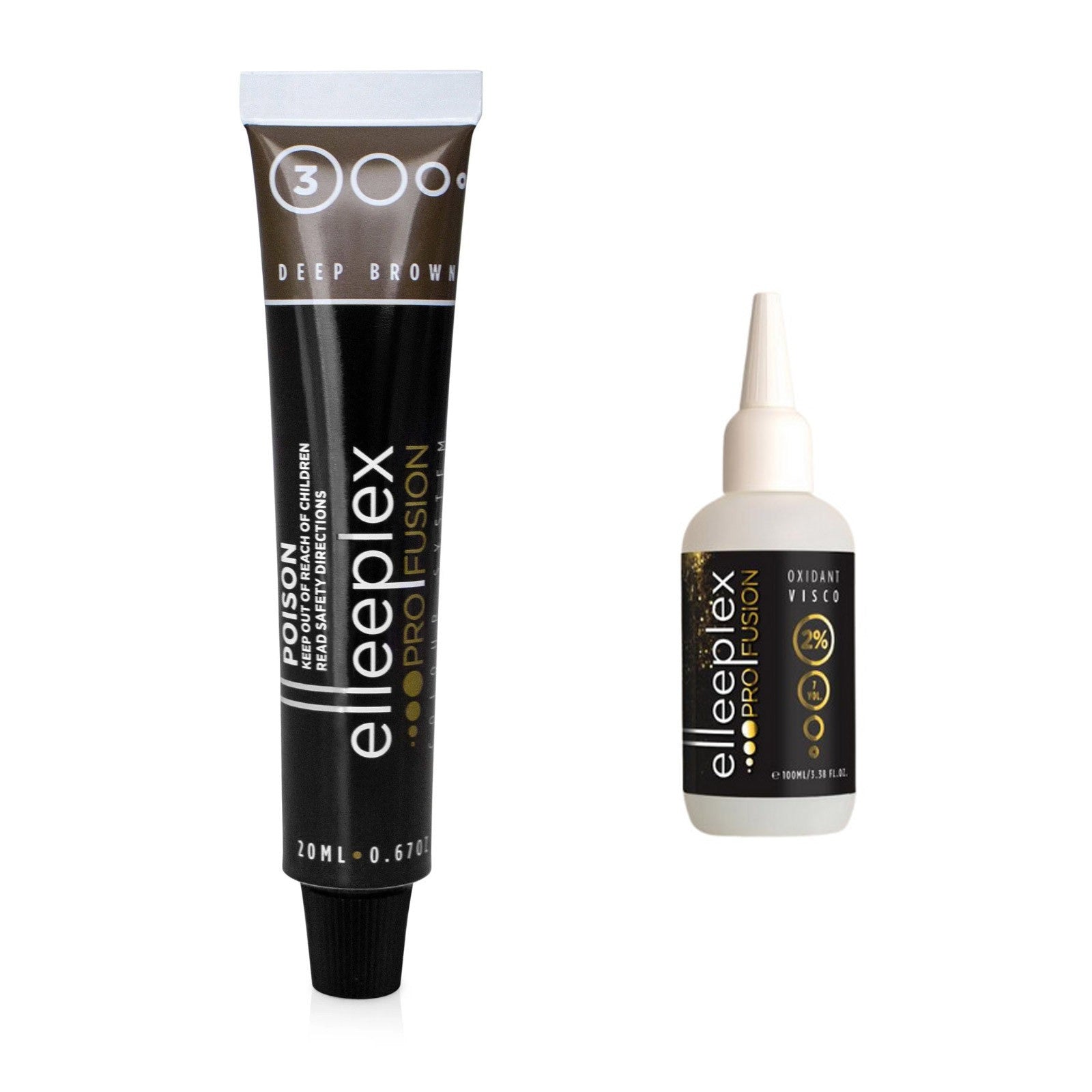 Vopsea de sprancene Elleebana nr 3 si oxidant 2% Elleebana