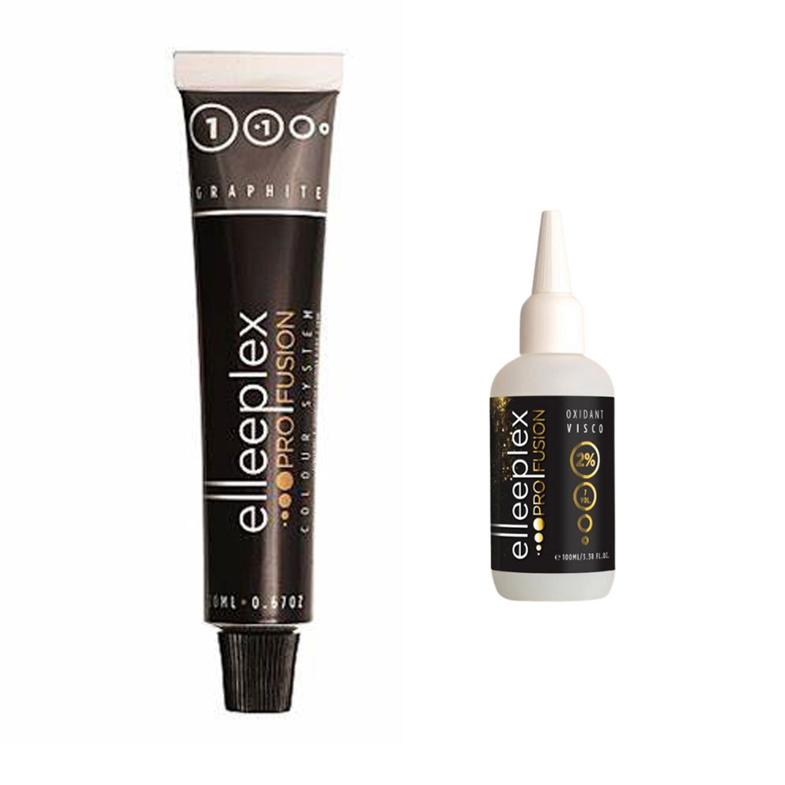 Vopsea de sprancene Elleebana nr 1.1 Negru Deschis  si oxidant 2% Elleebana 20 ml.