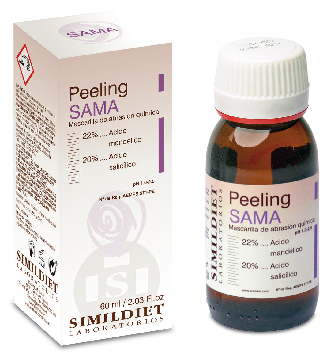 Peeling chimic cicatrici post acnee si comedoane Sama 60 ml.