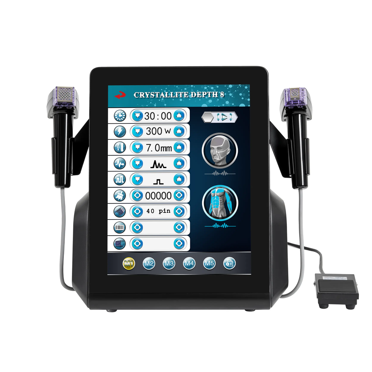 Aparat Profesional Microace cu Radiofrecvență Gold RF – Crystallite Depth 8