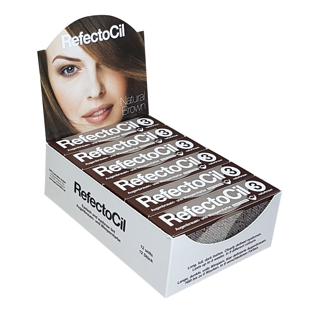 Vopsea sprancene si gene - maro - 3 - 12 buc - Refectocil