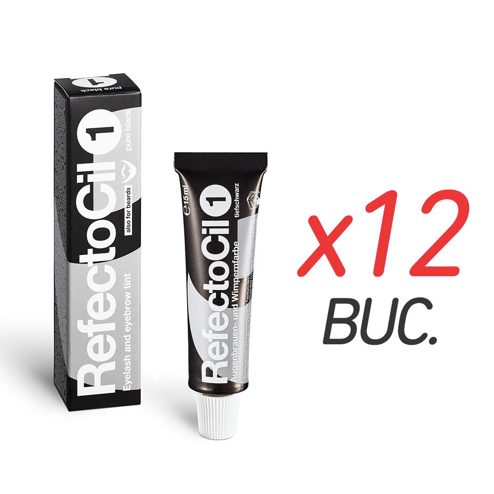 Vopsea sprancene si gene - negru - 1 - 12 buc - Refectocil