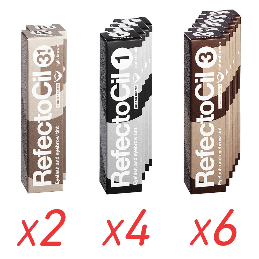 Vopsea sprancene si gene - culori favorite - 12 buc - Refectocil