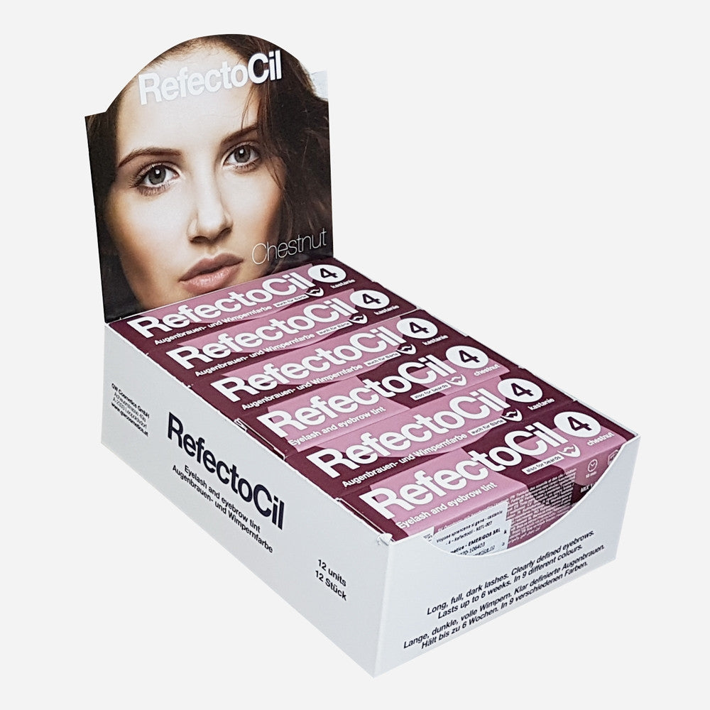 Vopsea sprancene si gene - castaniu - 4 - 12 buc - Refectocil