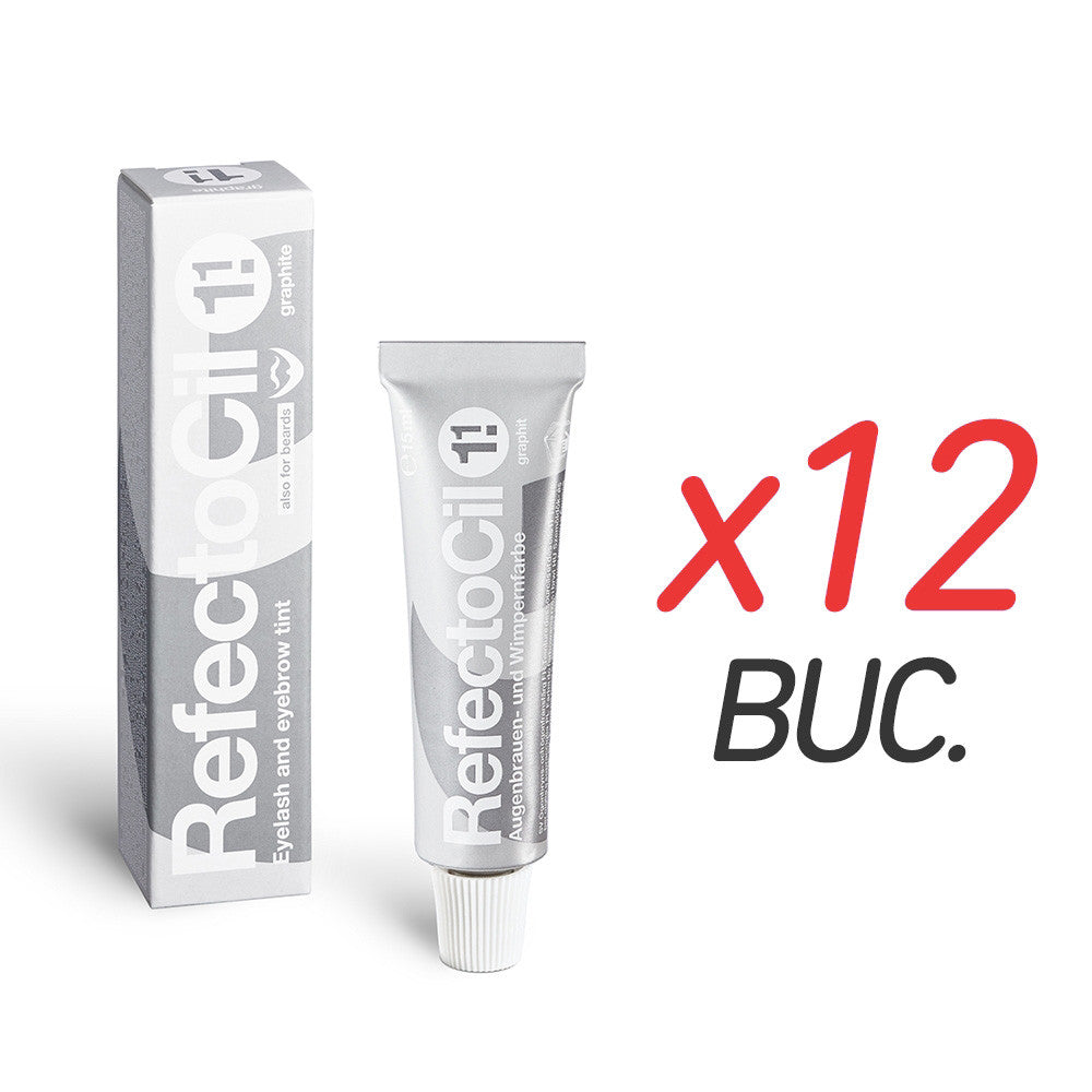 Vopsea sprancene si gene - gri grafit - 1.1 - 12 buc - Refectocil