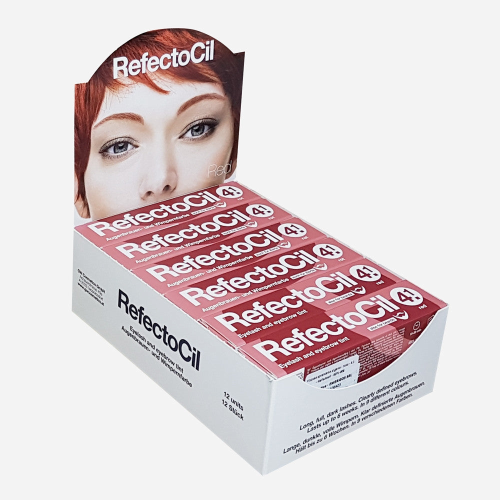 Vopsea sprancene si gene - rosu - 4.1 - 12 buc - Refectocil