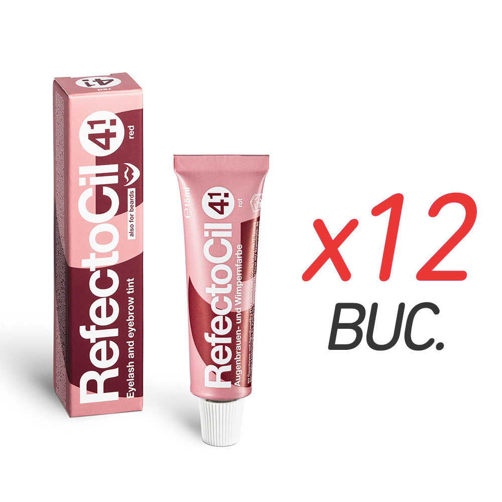 Vopsea sprancene si gene - rosu - 4.1 - 12 buc - Refectocil