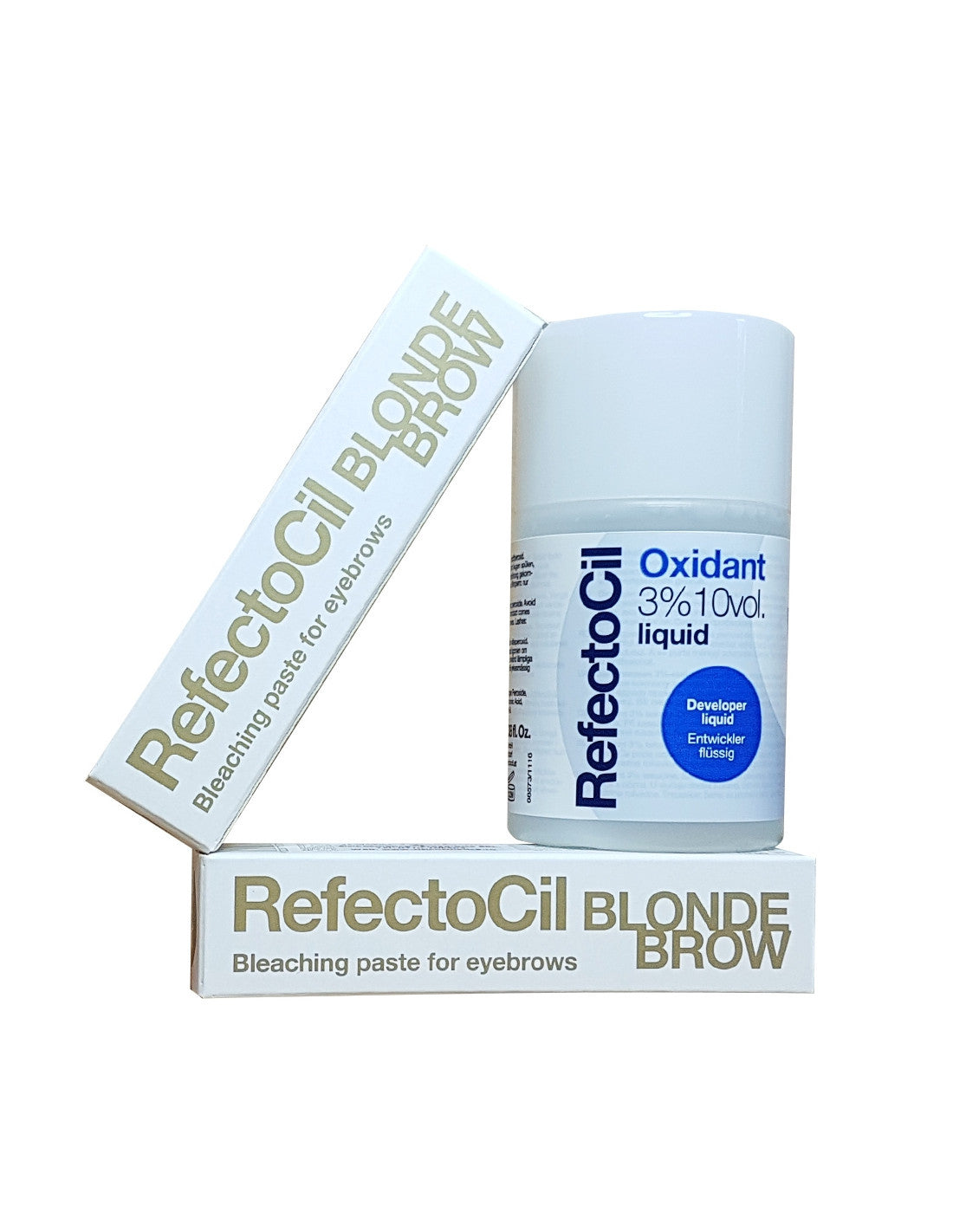 Kit vopsea sprancene si gene cu oxidant + 2 buc decoloranta - Refectocil