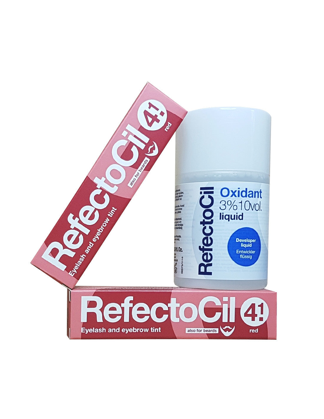 Kit vopsea sprancene si gene cu oxidant + 2 buc rosu - Refectocil